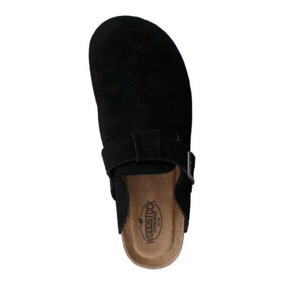 Woodstock Men's Beacon Genuine Leather Comfort Clog Sandal Size 11, Black - Picture 3 of 5